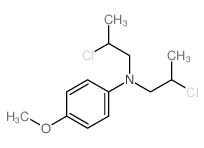 N,N-bis(2-chloropropyl)-4-methoxy-aniline structure