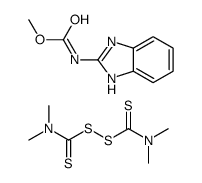 dimethylcarbamothioylsulfanyl N,N-dimethylcarbamodithioate,methyl N-(1H-benzimidazol-2-yl)carbamate结构式