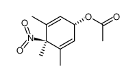 Acetic acid 3,4,5-trimethyl-4-nitro-cyclohexa-2,5-dienyl ester Structure