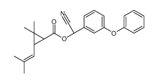 (1R,3S)-3-(2,2-Dimethylethenyl)-2,2-dimethylcyclopropanecarboxylic acid (S)-cyano(3-phenoxyphenyl)methyl ester结构式