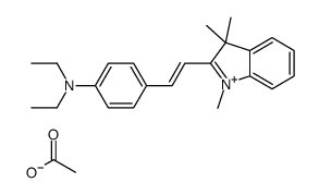 2-[2-[4-(diethylamino)phenyl]vinyl]-1,3,3-trimethyl-3H-indolium acetate Structure