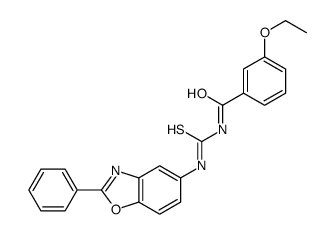 3-ethoxy-N-[(2-phenyl-1,3-benzoxazol-5-yl)carbamothioyl]benzamide结构式