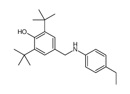 2,6-ditert-butyl-4-[(4-ethylanilino)methyl]phenol结构式