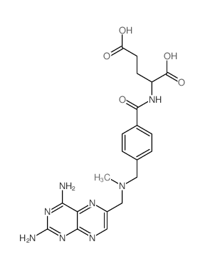 L-Glutamic acid,N-[4-[[[(2,4-diamino-6-pteridinyl)methyl]methylamino]methyl]benzoyl]-, disodiumsalt (9CI) structure