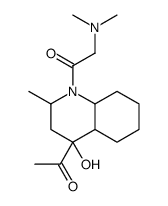 1-(4-acetyl-4-hydroxy-2-methyl-2,3,4a,5,6,7,8,8a-octahydroquinolin-1-yl)-2-(dimethylamino)ethanone Structure