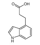 3-(1H-Indol-4-yl)propanoic acid结构式