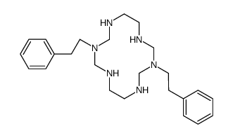 3,10-bis(2-phenylethyl)-1,3,5,8,10,12-hexazacyclotetradecane结构式