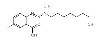 Benzoic acid, 5-chloro-2-(3-methyl-3-octyl-1-triazenyl)- structure