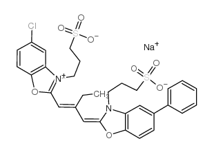 sodium,3-[(2E)-2-[(2Z)-2-[[5-chloro-3-(3-sulfonatopropyl)-3a,4-dihydro-1,3-benzoxazol-3-ium-2-yl]methylidene]butylidene]-5-phenyl-1,3-benzoxazol-3-yl]propane-1-sulfonate Structure