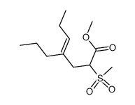 (E)-2-(Methylsulfonyl)-4-propyl-4-heptenoic acid methyl ester structure