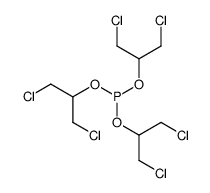 tris[2-chloro-1-(chloromethyl)ethyl)] phosphite structure