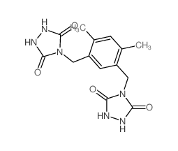 4-[[5-[(3,5-dioxo-1,2,4-triazolidin-4-yl)methyl]-2,4-dimethyl-phenyl]methyl]-1,2,4-triazolidine-3,5-dione结构式