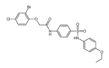 2-(2-bromo-4-chlorophenoxy)-N-[4-[(4-ethoxyphenyl)sulfamoyl]phenyl]acetamide Structure