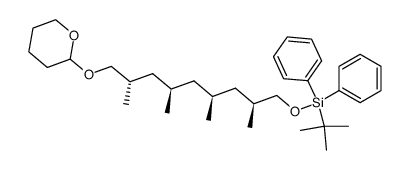 (2S,4S,6R,8S)-1-(tert-butyldiphenylsilyloxy)-2,4,6,8-tetramethyl-9-(tetrahydropyran-2'-yloxy)nonane Structure