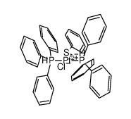 ((phenylthio)methanidyl)bis(triphenyl-l5-phosphanyl)platinum(V) chloride结构式