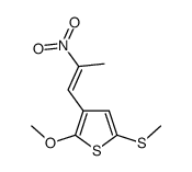 2-methoxy-5-methylsulfanyl-3-(2-nitroprop-1-enyl)thiophene Structure