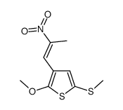 2-methoxy-5-methylsulfanyl-3-(2-nitroprop-1-enyl)thiophene结构式