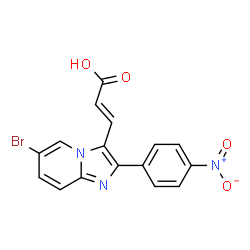 3-[6-BROMO-2-(4-NITROPHENYL)IMIDAZO[1,2-A]PYRIDIN-3-YL]ACRYLICACID Structure