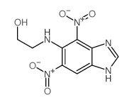 Ethanol,2-[(5,7-dinitro-1H-benzimidazol-6-yl)amino]- Structure