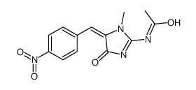 1-Methyl-2-(acetylimino)-5-(p-nitrobenzylidene)-4-imidazolidinone结构式