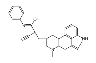 alpha-Cyano-6-methyl-N-phenylergoline-8-beta-propanamide结构式