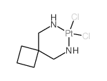 Platinum, dichloro (1,1-cyclobutanedimethanamine-N,N)-, (SP-4-2)- Structure