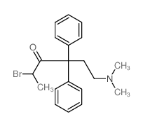 2-bromo-6-dimethylamino-4,4-diphenyl-hexan-3-one structure