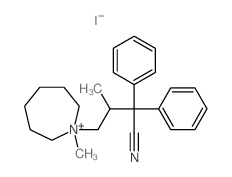 1H-Azepinium,1-(3-cyano-2-methyl-3,3-diphenylpropyl)hexahydro-1-methyl-, iodide (1:1) structure