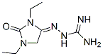Hydrazinecarboximidamide, 2-(1,3-diethyl-2-oxo-4-imidazolidinylidene)- (9CI)结构式
