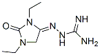 Hydrazinecarboximidamide, 2-(1,3-diethyl-2-oxo-4-imidazolidinylidene)- (9CI) structure