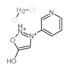 dichloromercury,3-pyridin-1-ium-3-yl-2H-oxadiazol-3-ium-5-one结构式