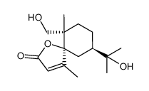 (5S,6S,9R)-6-(hydroxymethyl)-9-(2-hydroxypropan-2-yl)-4,6-dimethyl-1-oxaspiro[4.5]dec-3-en-2-one Structure