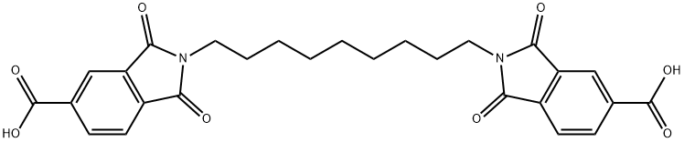 2,2'-(2,2,4-Trimethylhexane-1,6-diyl)bis(1,3-dioxoisoindoline-5-carboxylic acid)结构式