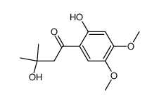 1-(2'-hydroxy-4',5'-dimethoxyphenyl)-3-hydroxy-3-methyl-butan-1-one Structure