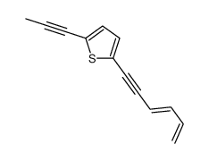 2-hexa-3,5-dien-1-ynyl-5-prop-1-ynylthiophene Structure