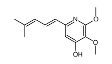 (E)-2,3-dimethoxy-6-(4-methylpenta-1,3-dien-1-yl)pyridin-4-ol Structure