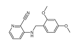 3-[(2,4-dimethoxybenzyl)amino]pyridine-2-carbonitrile Structure