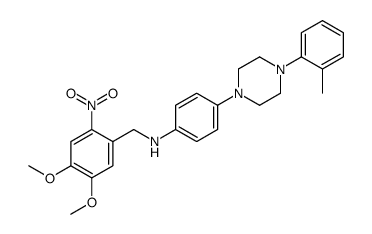 N-[(4,5-dimethoxy-2-nitrophenyl)methyl]-4-[4-(2-methylphenyl)piperazin-1-yl]aniline Structure