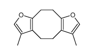 3,6-dimethyl-4H,5H,9H,10H-cycloocta[1,2-b:6,5-b']difuran结构式