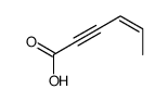 hex-4-en-2-ynoic acid Structure