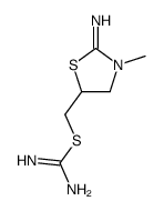 Carbamimidothioic acid, (2-imino-3-methyl-5-thiazolidinyl)methyl ester (9CI)结构式