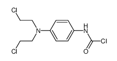 4-[N,N-Bis-(2-chlor-ethyl)-amino]-phenyl-carbamoylchlorid结构式