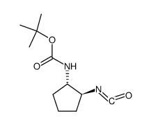 (1S,2S)-2-(tert-butoxycarbonylamino)cyclopentyl isocyanate Structure