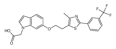 (6-{2-[4-methyl-2-(3-trifluoromethyl-phenyl)-thiazol-5-yl]-ethoxy}-indol-1-yl)-acetic acid结构式