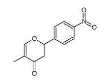 5-methyl-2-(4-nitrophenyl)-2,3-dihydropyran-4-one Structure