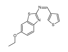 N-(6-ethoxy-1,3-benzothiazol-2-yl)-1-thiophen-3-ylmethanimine结构式
