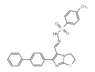 Benzenesulfonic acid, 4-methyl-,2-[(6-[1,1'-biphenyl]-4-yl-2,3-dihydroimidazo[2,1-b]thiazol-5-yl)methylene]hydrazide structure