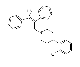 3-[[4-(2-methoxyphenyl)piperidin-1-yl]methyl]-2-phenyl-1H-indole结构式