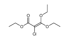 3,3-diethoxy-2-chloro-acrylic acid ethyl ester Structure