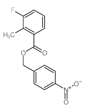 Benzoic acid,3-fluoro-2-methyl-, (4-nitrophenyl)methyl ester结构式